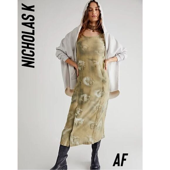 NICHOLAS K JAOA SHIRT DRESS NWT MEDIUM IN SAND/PEBBLE - Picture 1 of 11